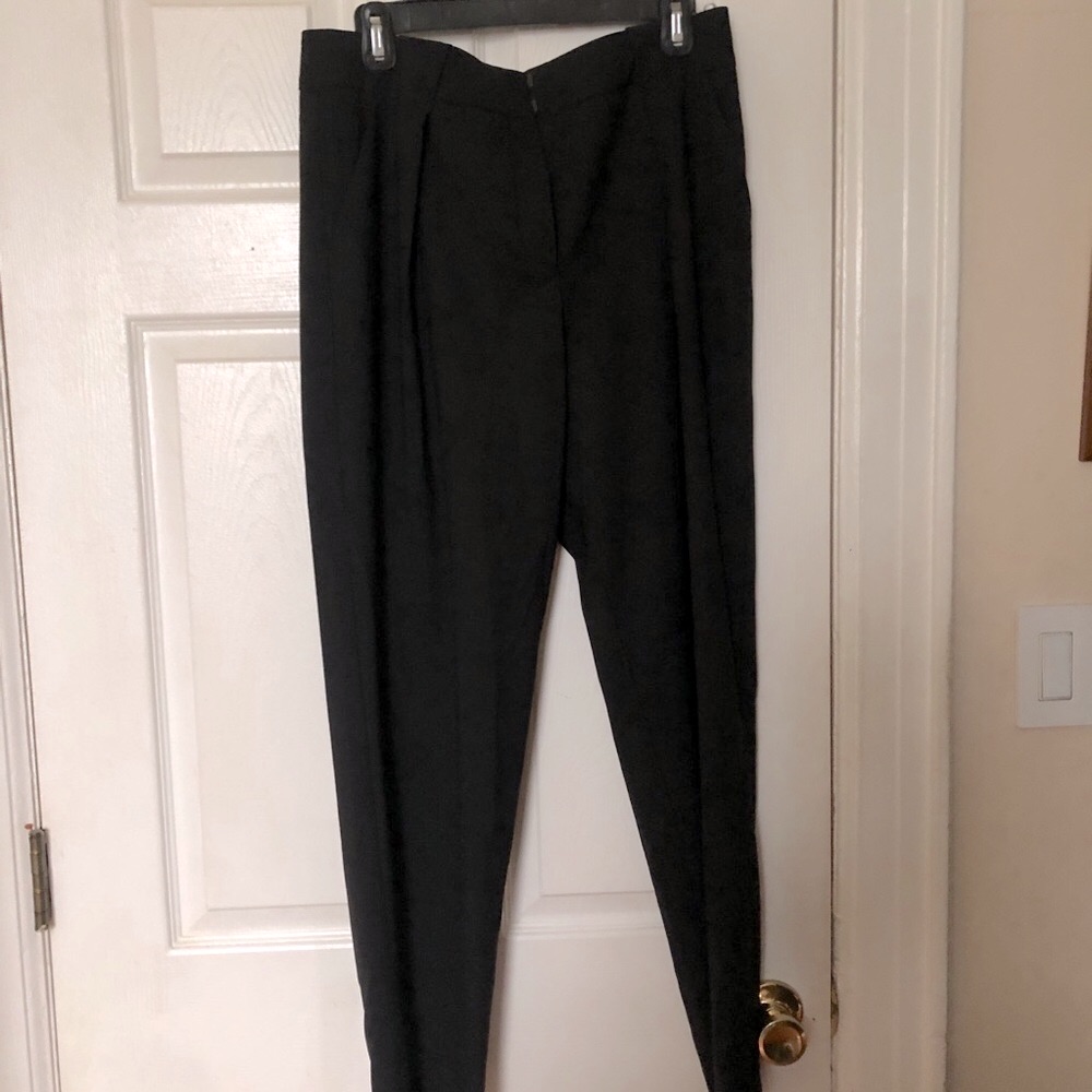 Hugo Boss Pants Trista Pleated Front Wool Black Trousers Career Business Sz 10